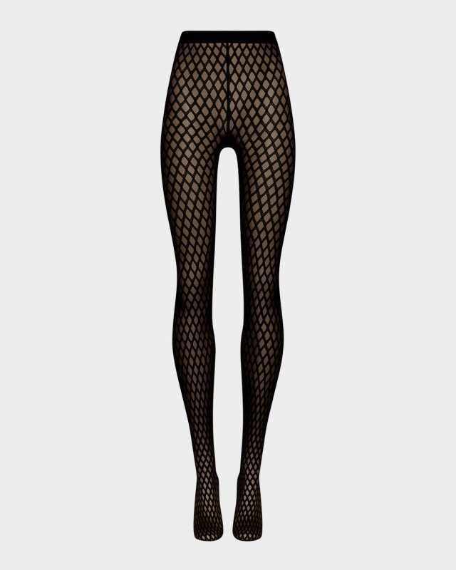 Sylvie Graphic Lattice Net Tights